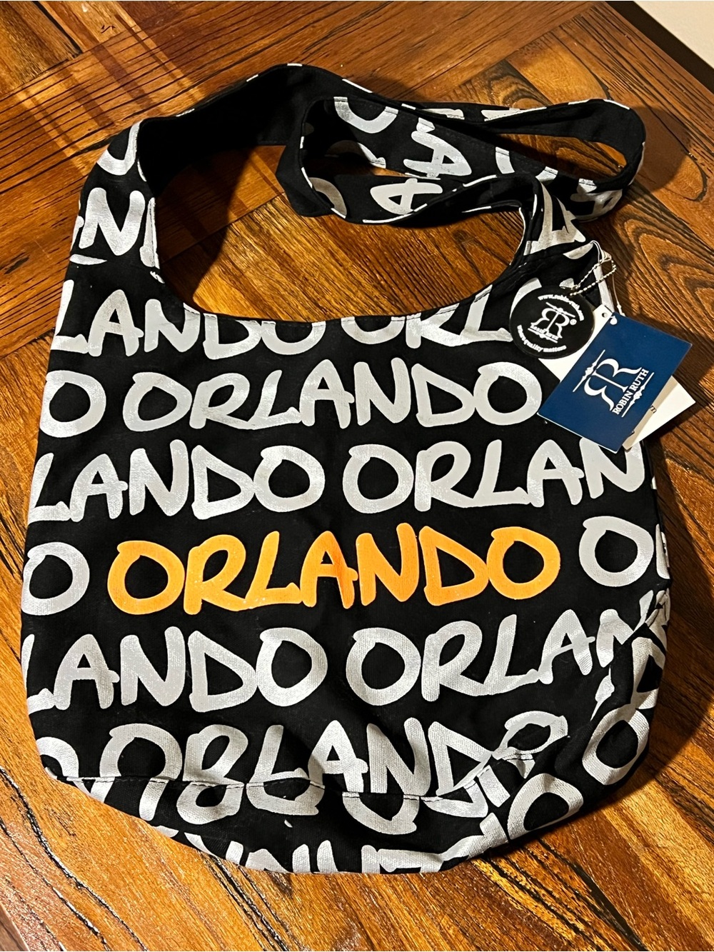 Robin Ruth Orlando Graphic Shoulder Bag - Black, White & Yellow